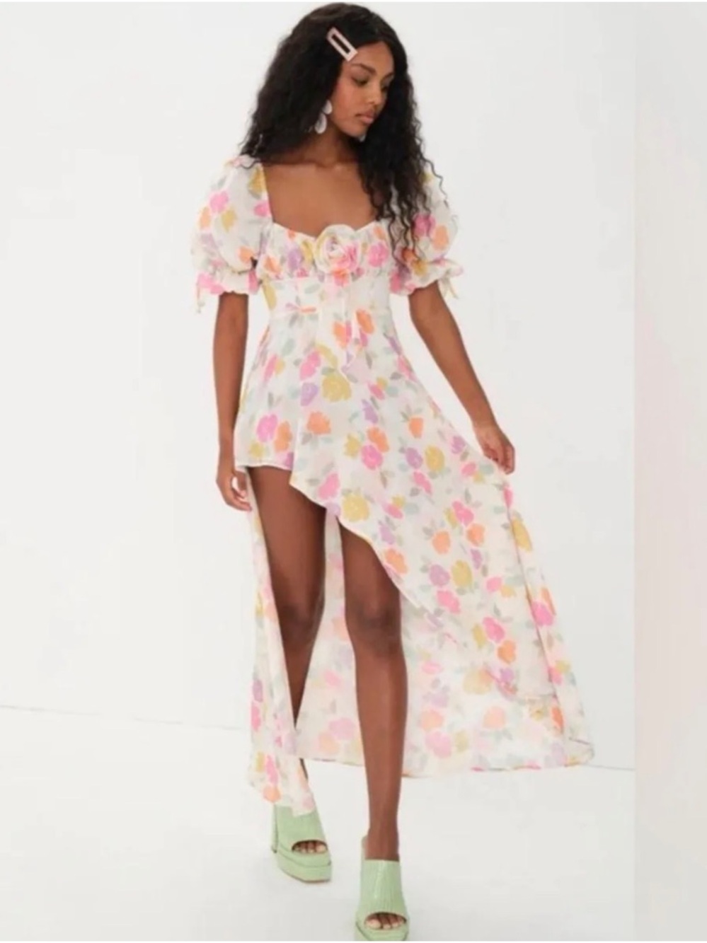 For Love & Lemons Petal High Low Midi Dress - Picture 4 of 5